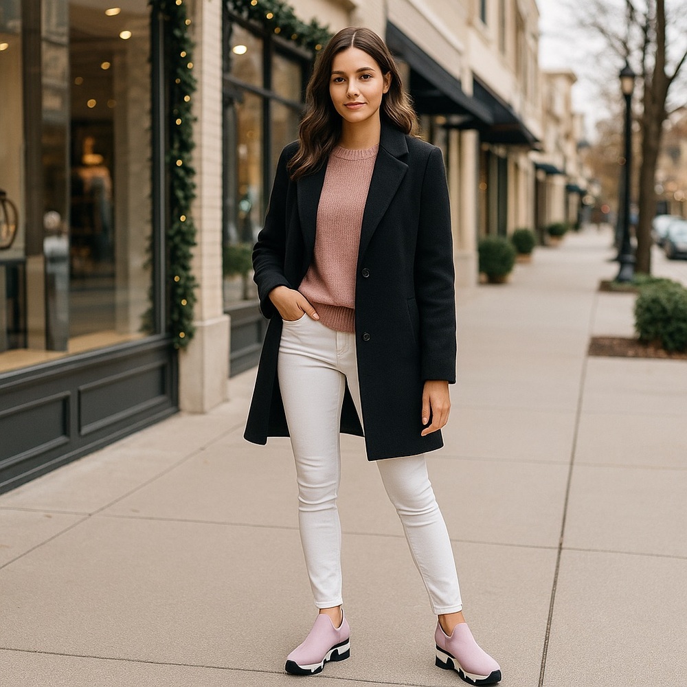 iRi WES Pink Outline Neoprene Low Top Sneaker